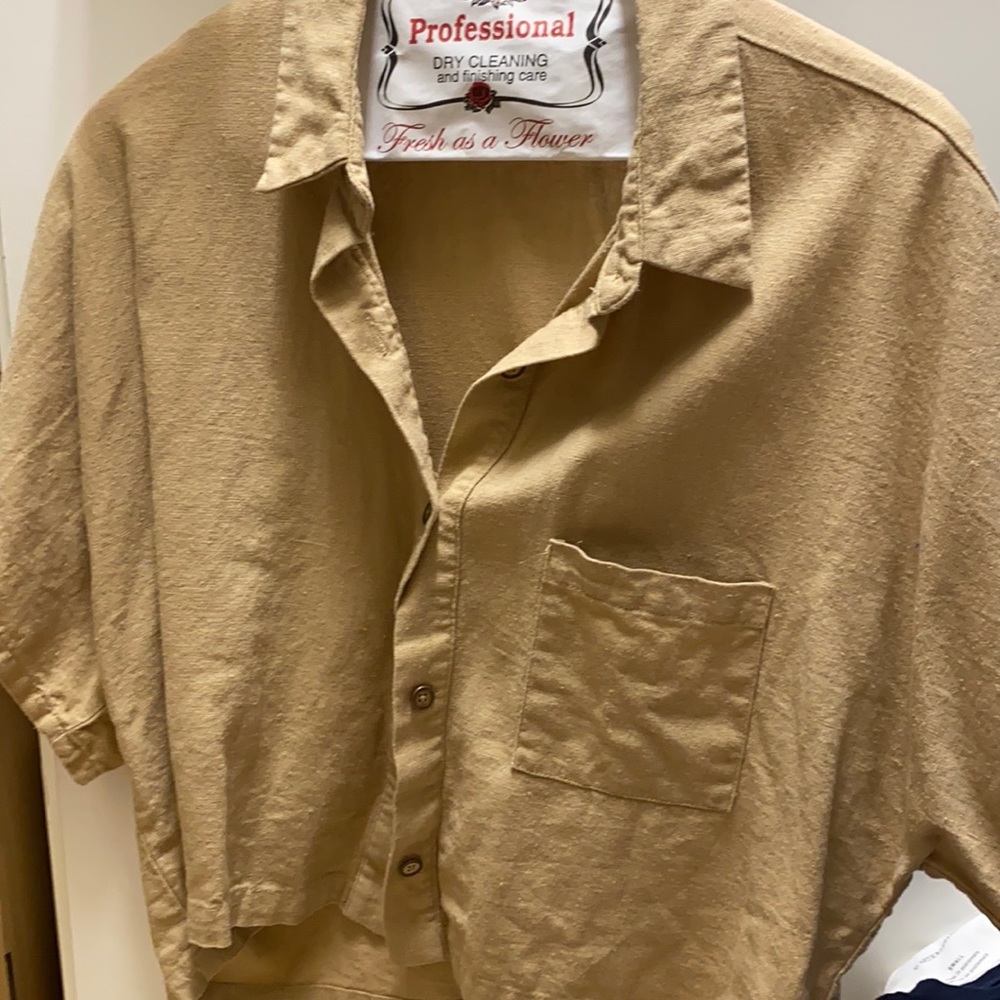 Kendall  & Kylie brown button down